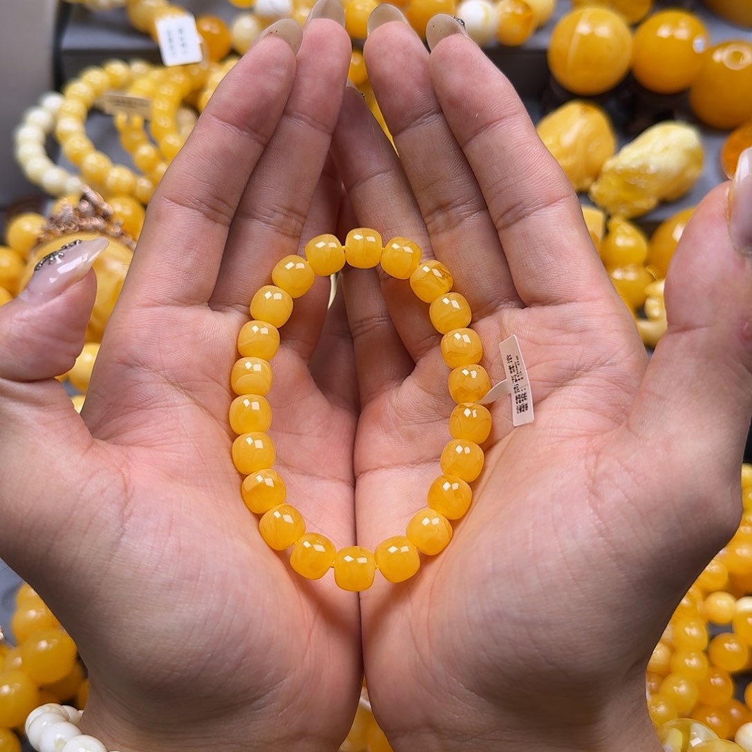 未镶嵌琥珀珠宝奇石同料10mm