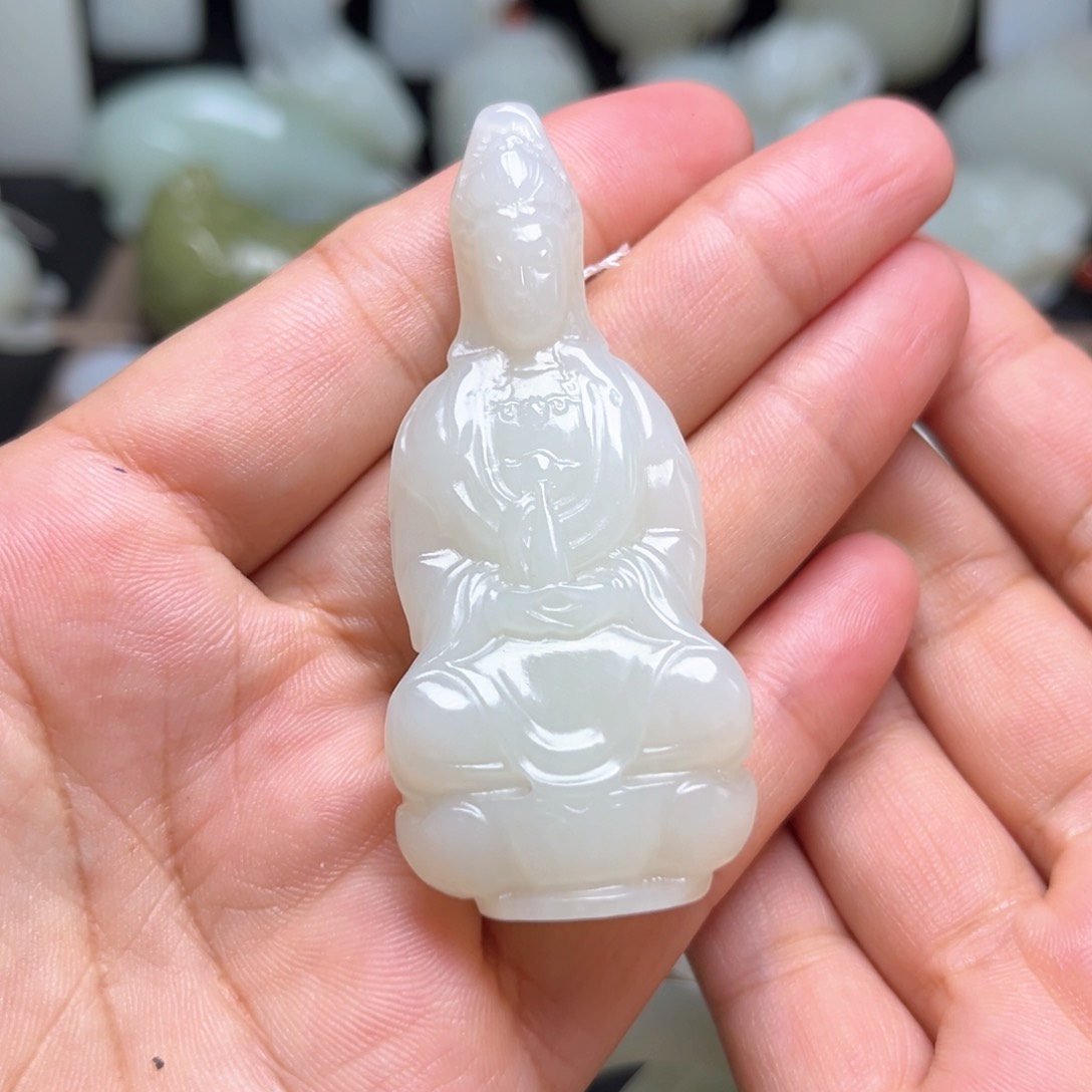 和田玉未镶嵌吊坠(不含链)