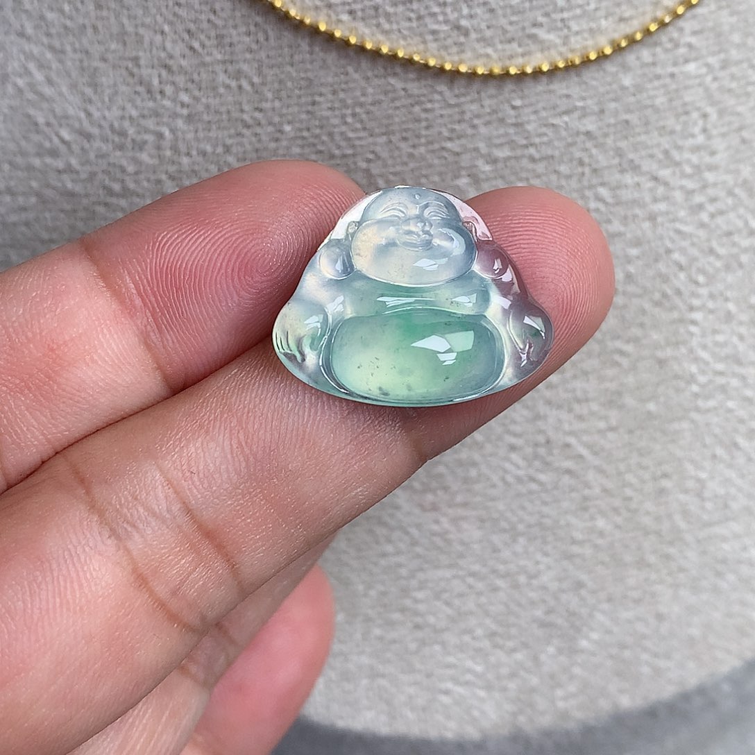 翡翠散珠缅甸天然A货翡翠冰种佛公