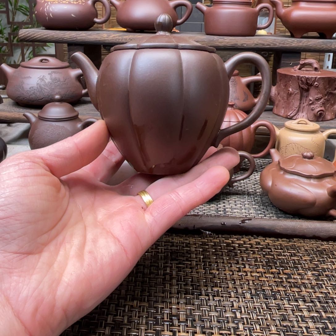 紫砂茶壶宜兴原矿紫砂手工制205