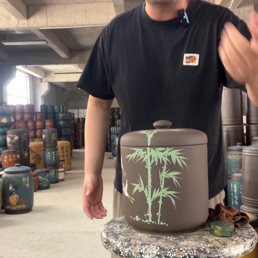 宜兴原矿紫砂茶叶罐