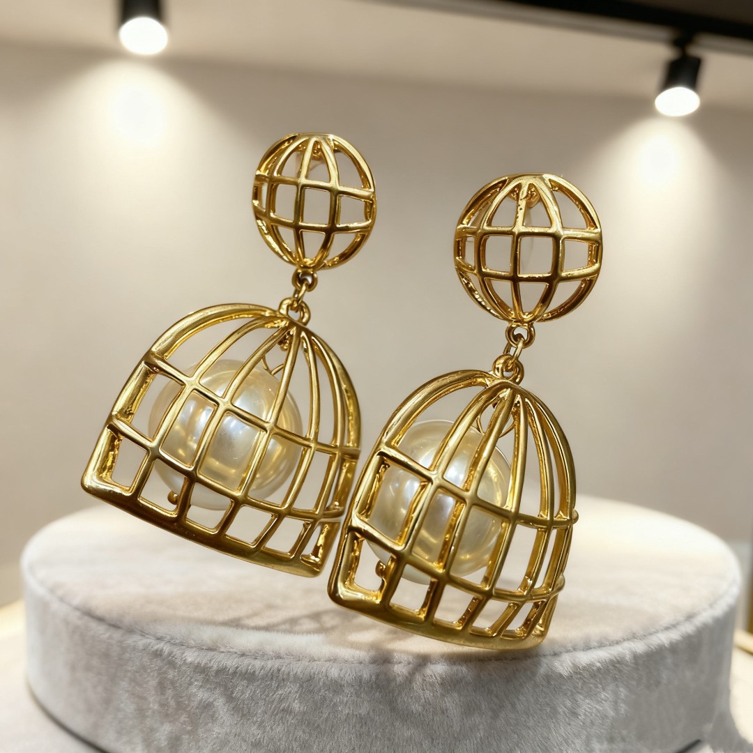 合金仿珍珠耳饰 LYXJ小众高定复古法式优雅设计师耳饰12943