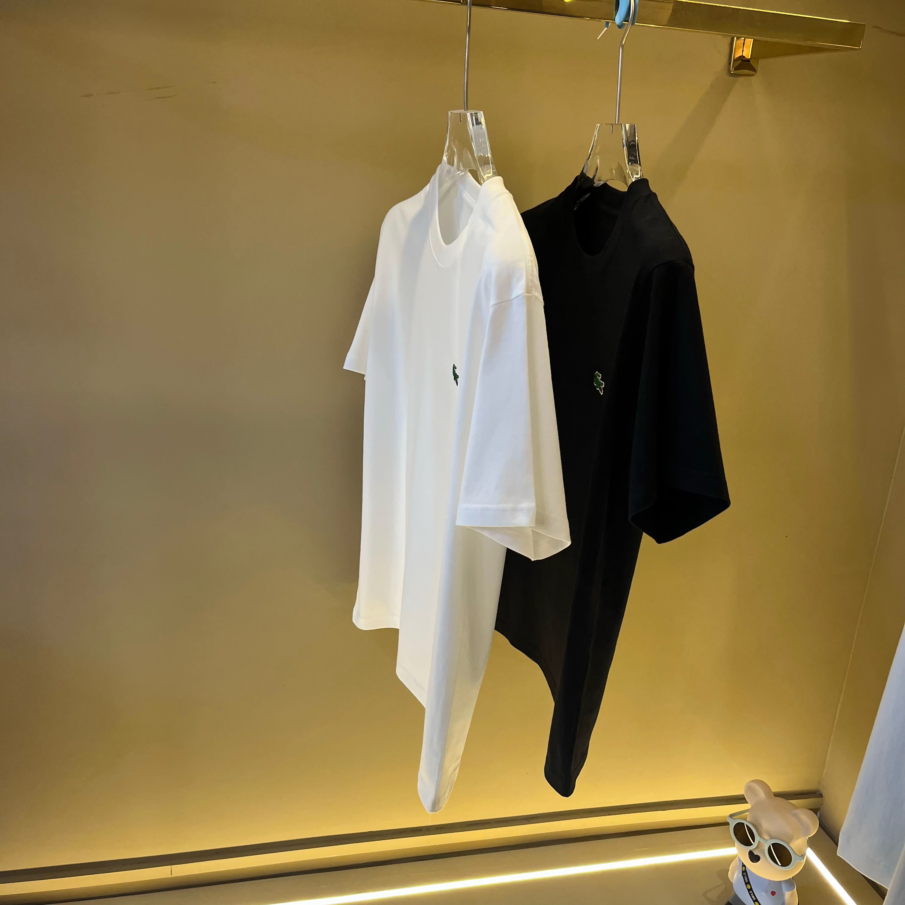 25SS简约风圆领修身型日常短袖T恤白色百搭情侣上衣