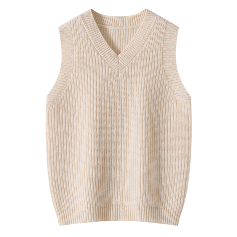 100%羊毛儿童羊毛背心男女童无袖V领羊毛坎肩叠穿羊毛马甲潮