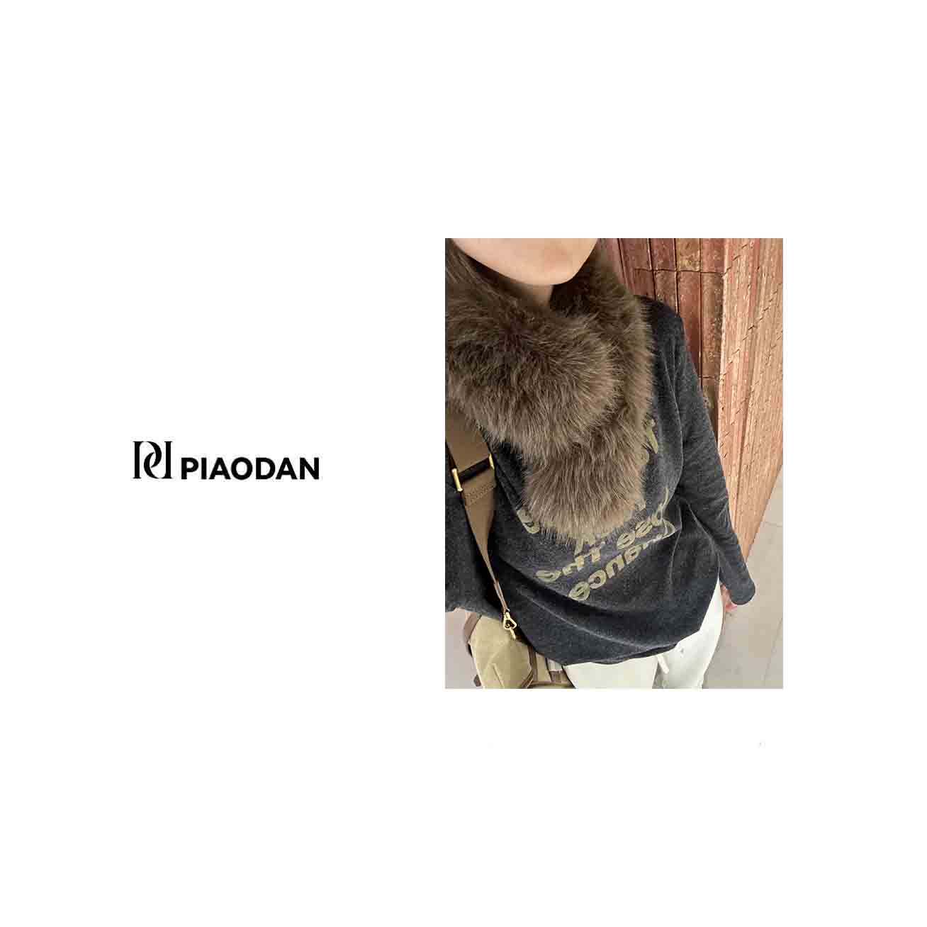 【PIAO DAN】高级感新款防狐狸毛保暖围脖