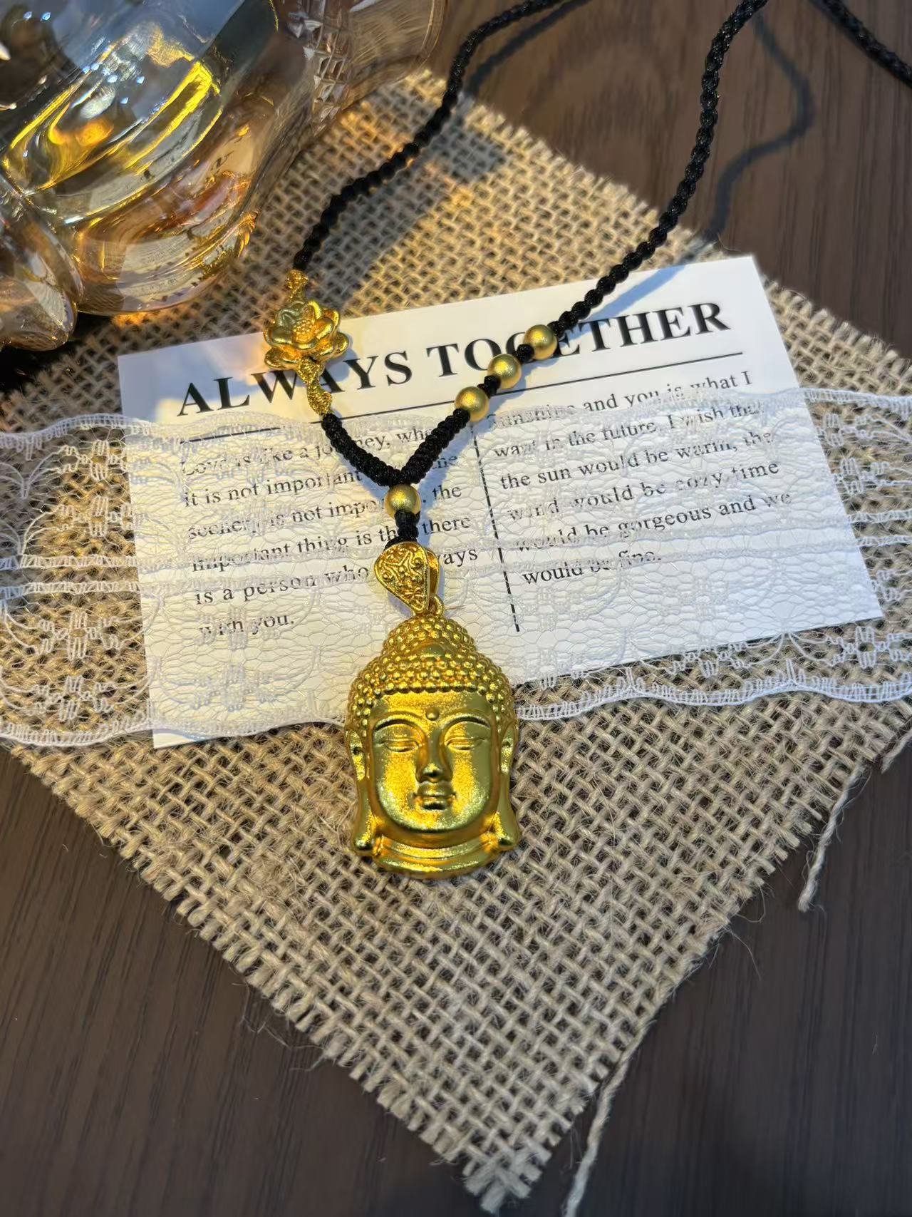 铜合金吊坠 DAJIEJIE大姐姐 永保平安佛头项链