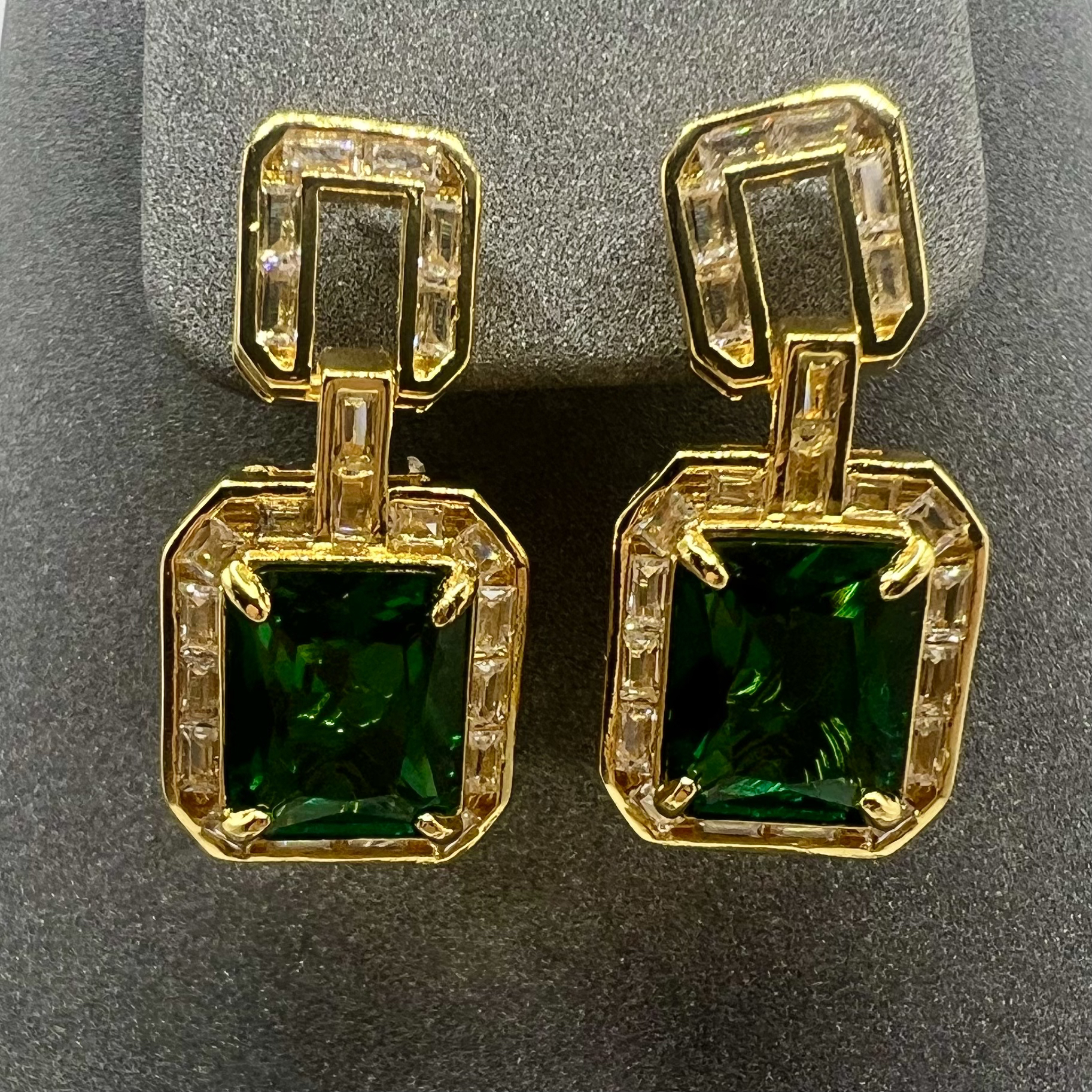 耳钉【绿色】精美时尚方糖款耳钉-675