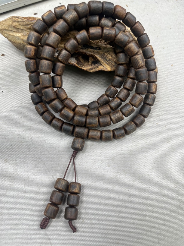 沉香奇楠白奇沉水桶珠留疤料多圈卡10-71克多样性发一条