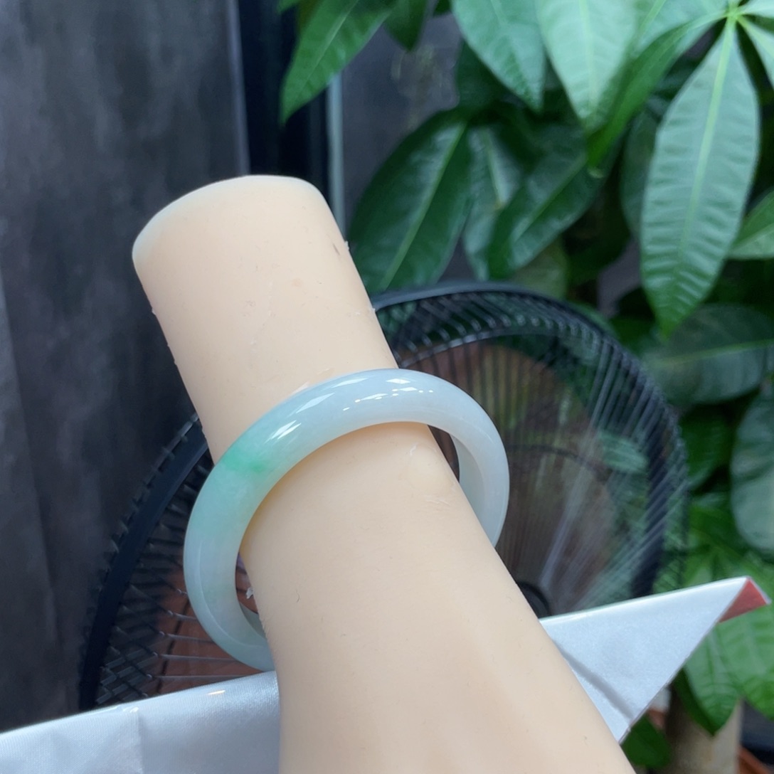 翡翠手镯未镶嵌纯天然缅甸a货翡翠手镯56-57