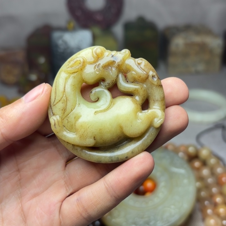 白玉菩提吊坠———