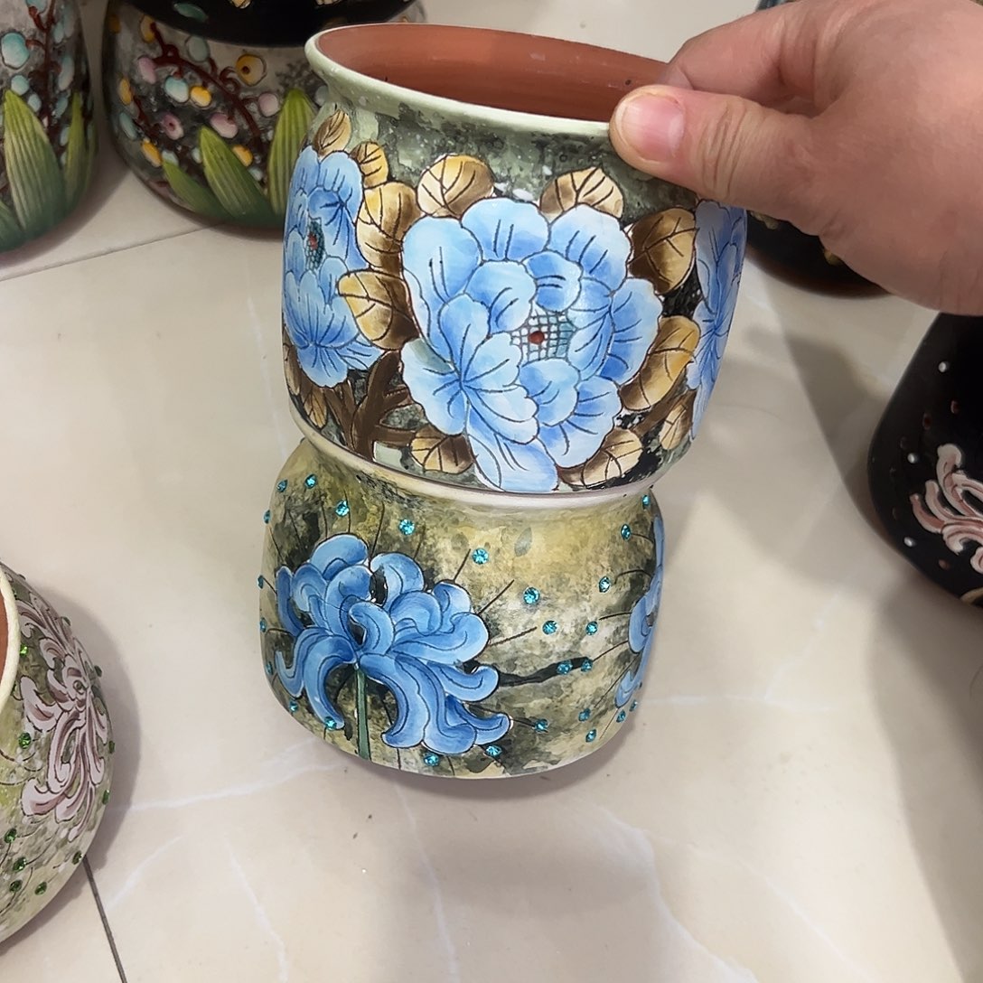 景德镇炫彩手绘口10.5高10