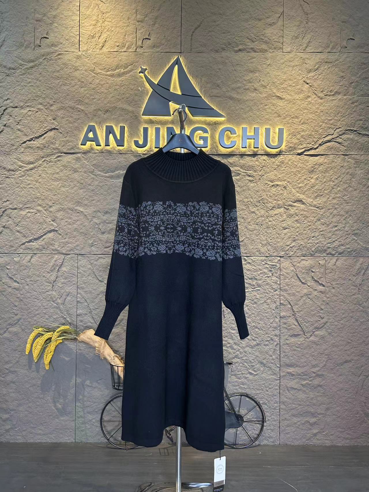 66  加厚保暖秋冬必备时尚上档次洋气中长款毛衣上衣-