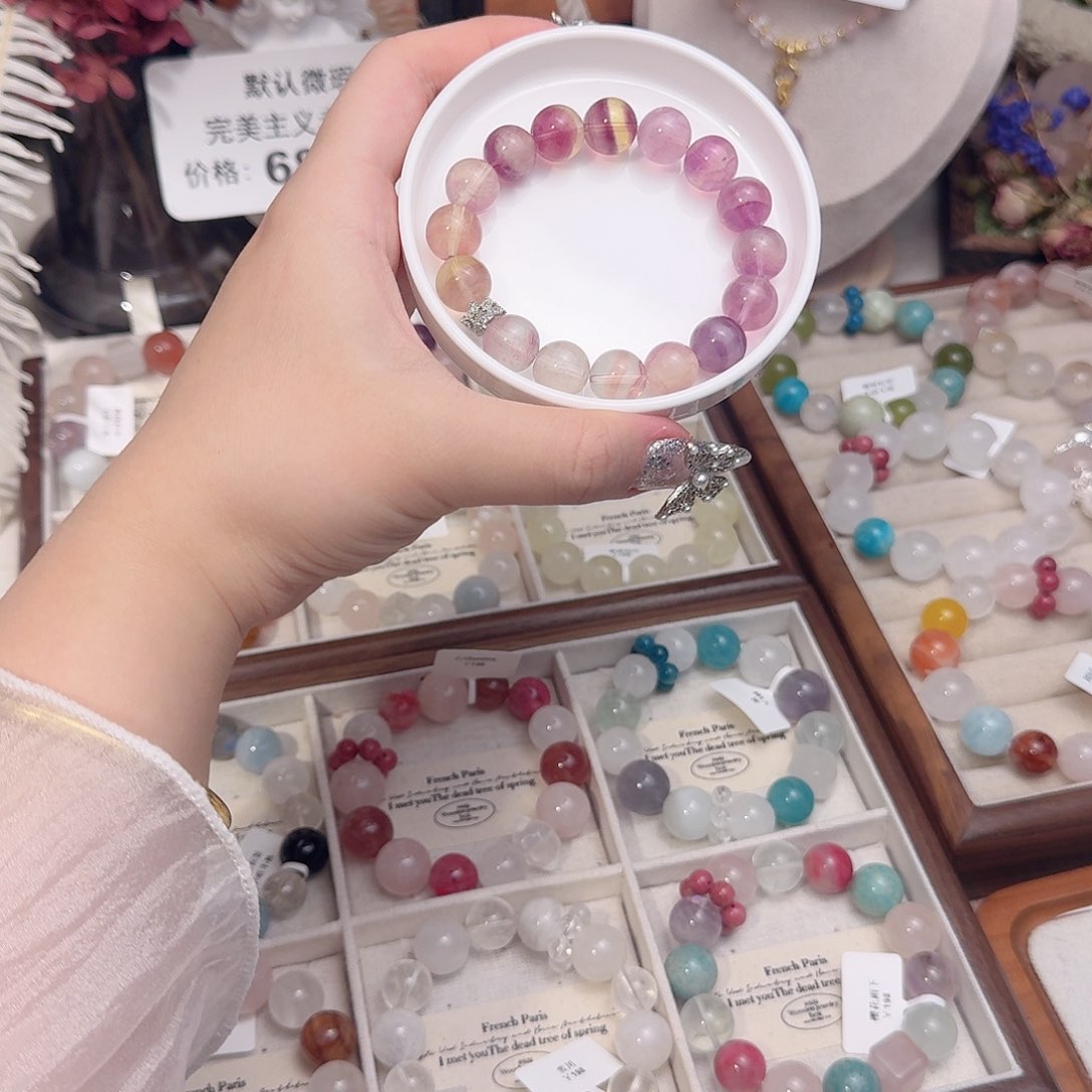 水晶手链合金天然水晶手串多样性发其一