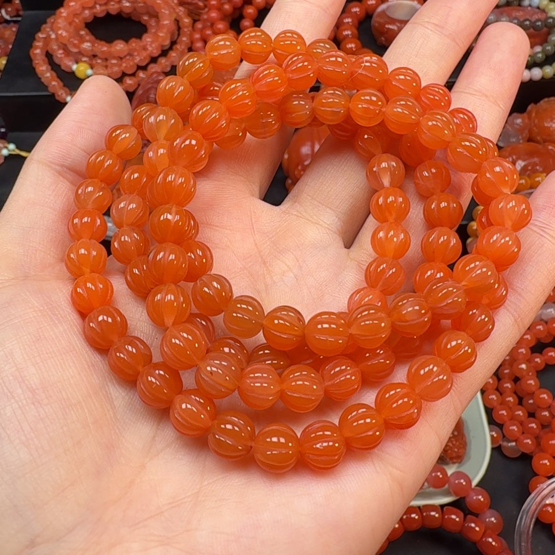 南红玛瑙未镶嵌手串7.8mm