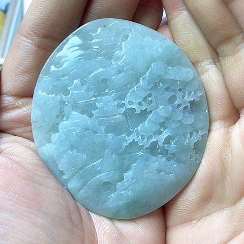 翡翠颈饰未镶嵌天然缅甸翡翠a货