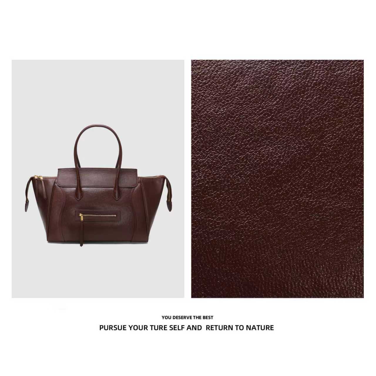 女士手提包时尚真皮翅膀包大容量通勤包包饺子包时代双鱼8212