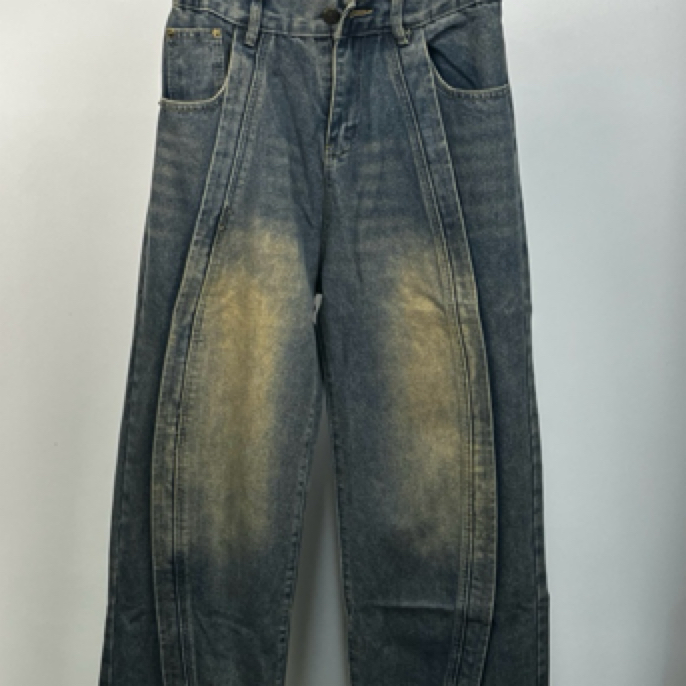 特价仅限直播间下单！水洗做旧设计师牛仔裤男士时尚休闲百搭宽松