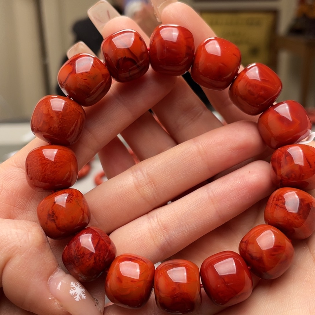 南红玛瑙手链未镶嵌
