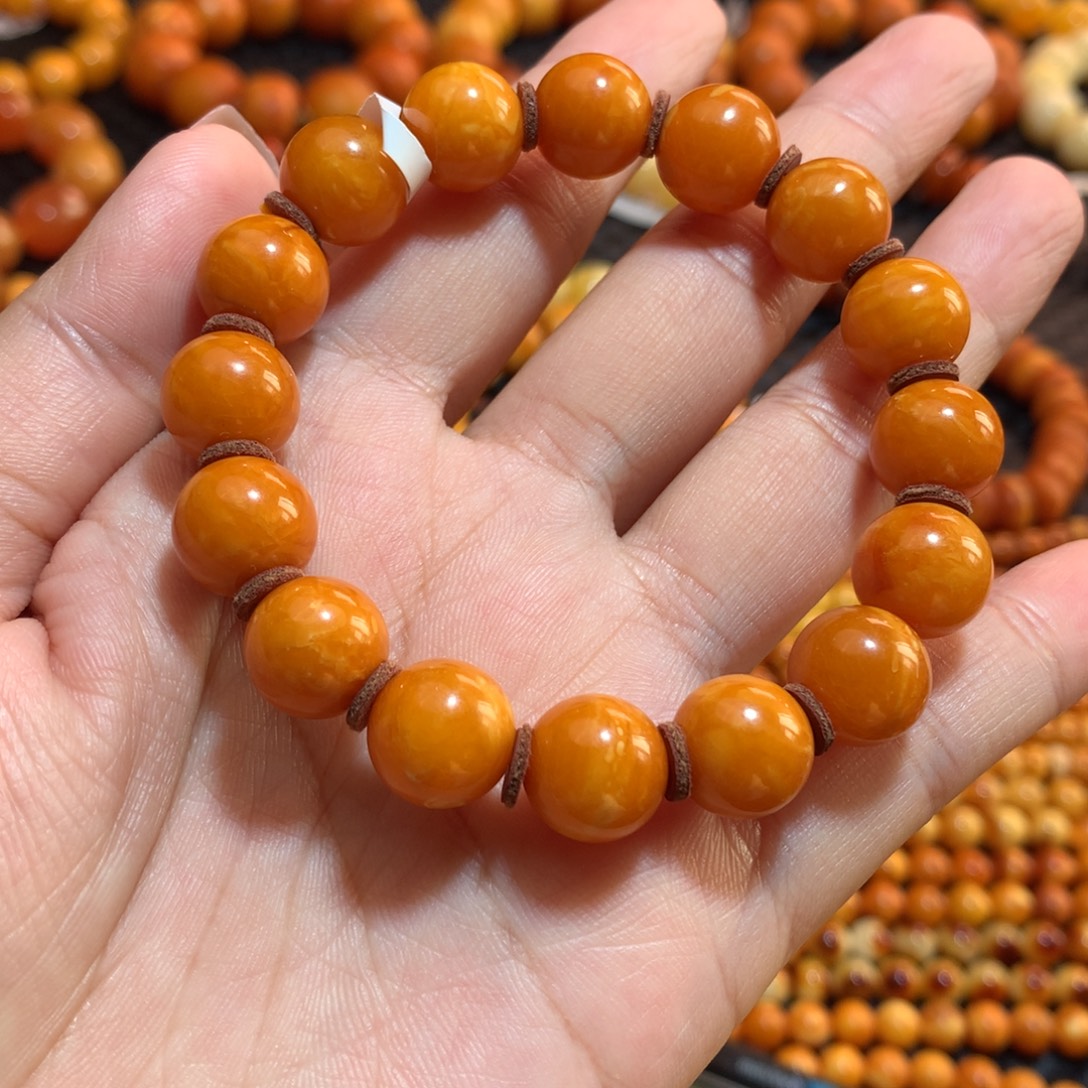 蜜蜡未镶嵌手串蜜蜡手串