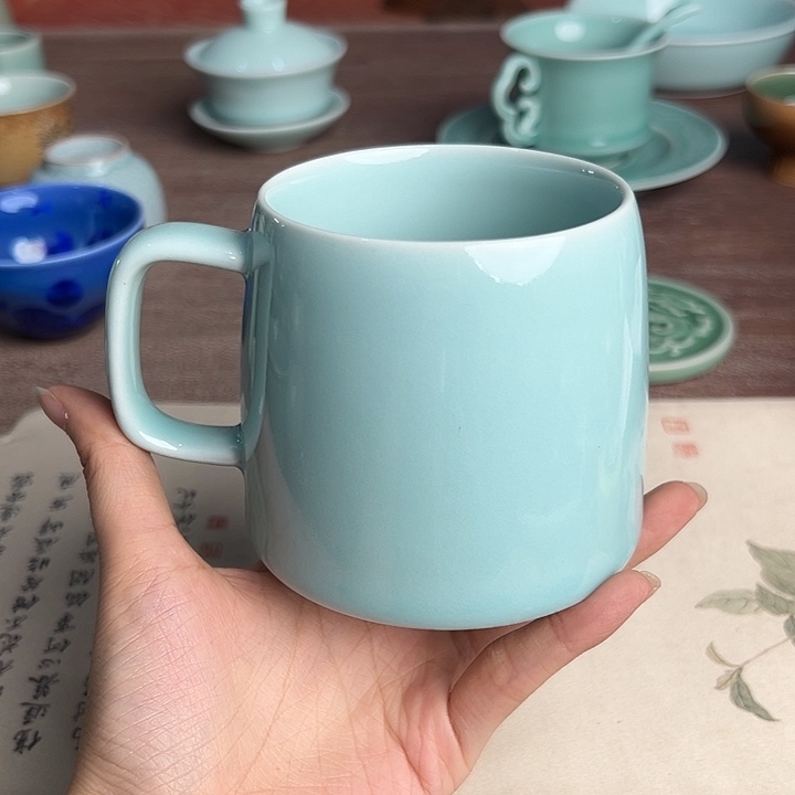 龙泉云间青瓷小米茶器