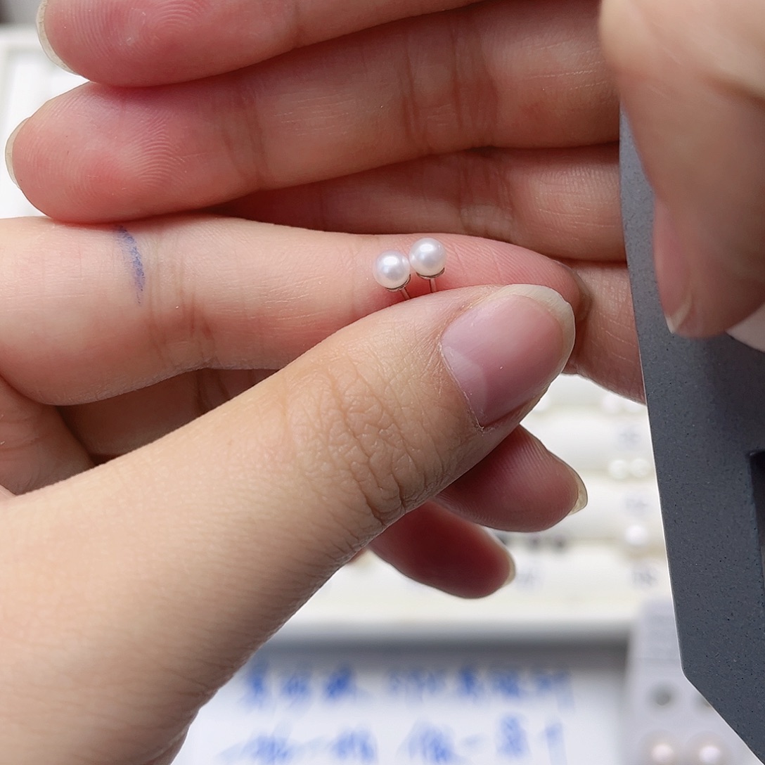 淡水珍珠耳饰银S925镶嵌?*?