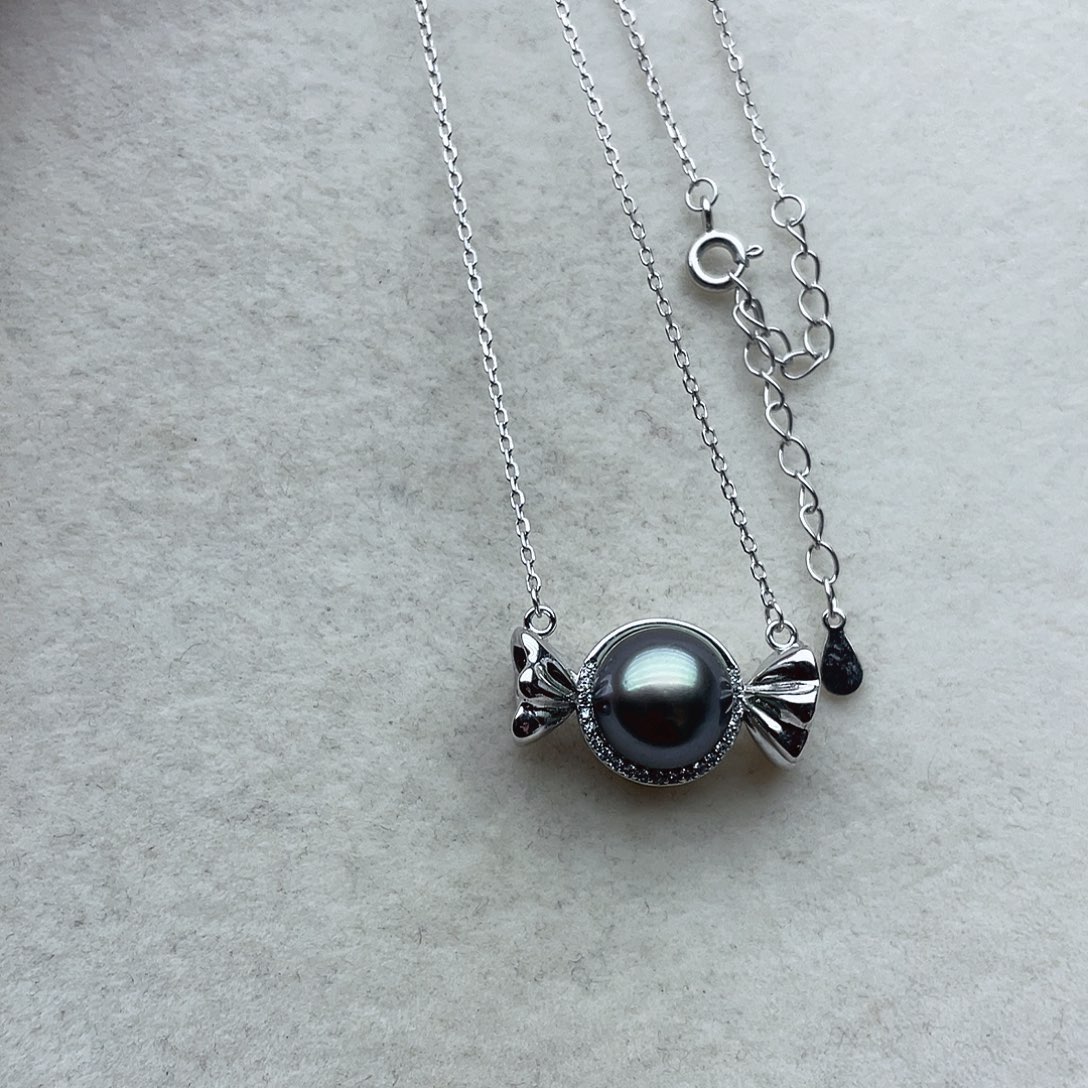 银S925镶嵌海水珍珠套链121