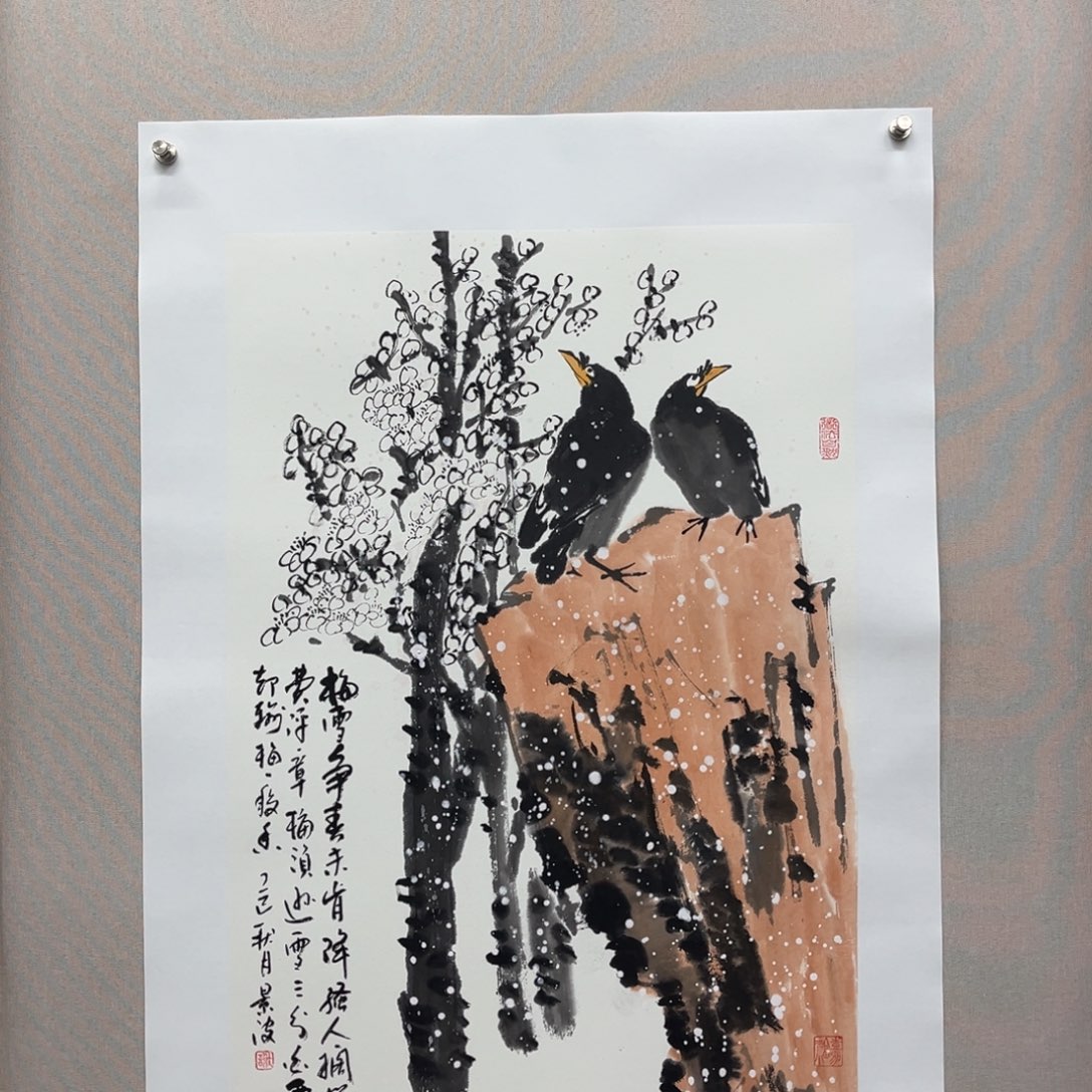 国画艺术家真人手绘