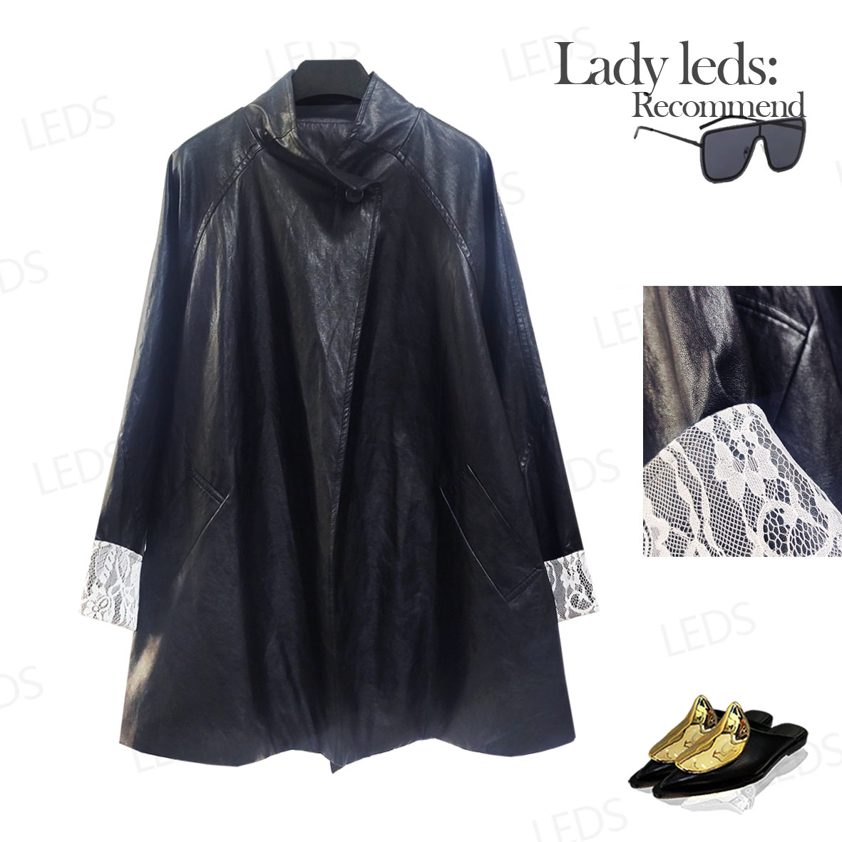 LEDS  80131春季设计师款时尚网红气质休闲外套