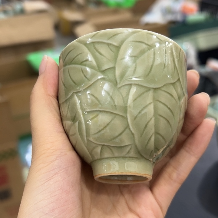 龙泉云间青瓷小米茶器