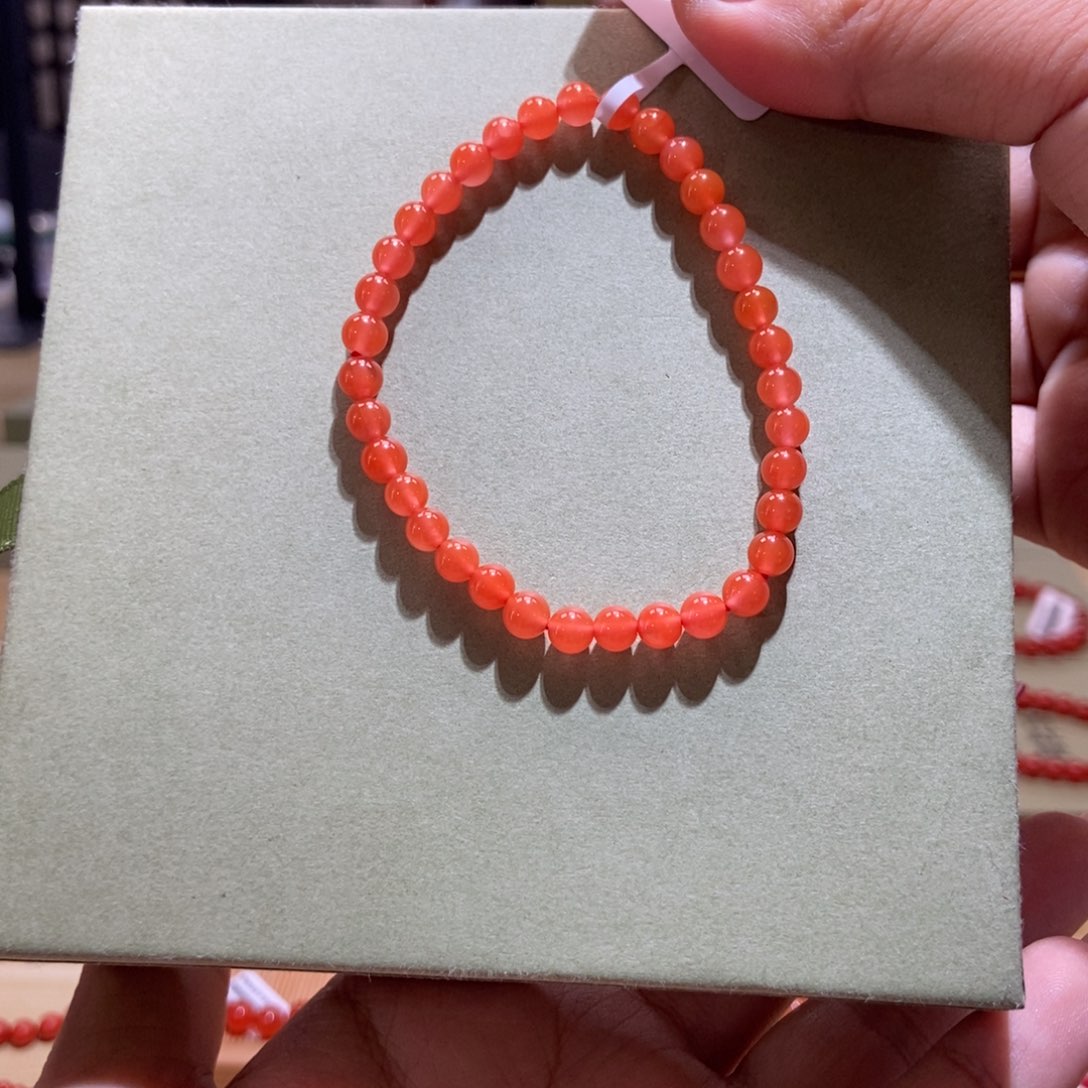 南红玛瑙5+冰红单圈未镶嵌