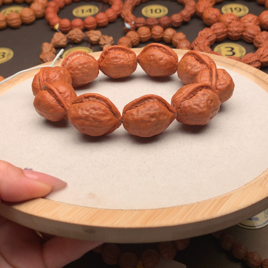 文玩核桃手串荷叶蛙