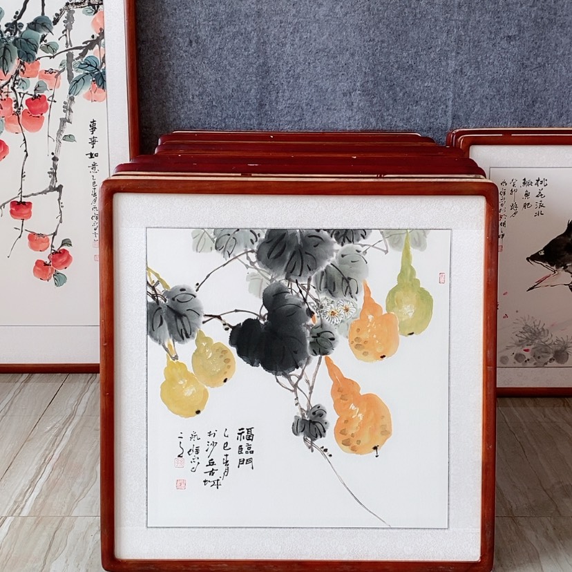 【闪购商品】国画书画作品带框65×65厘米