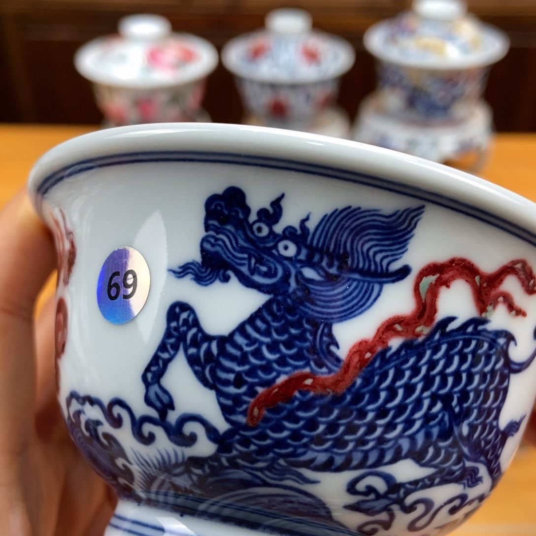 手绘现代茶具非古董