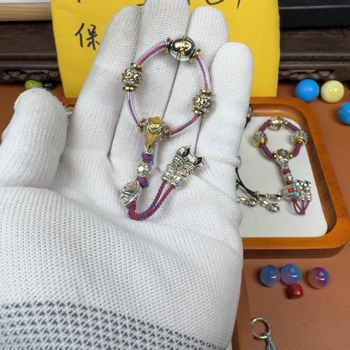 铜合金鎏金色三通套装