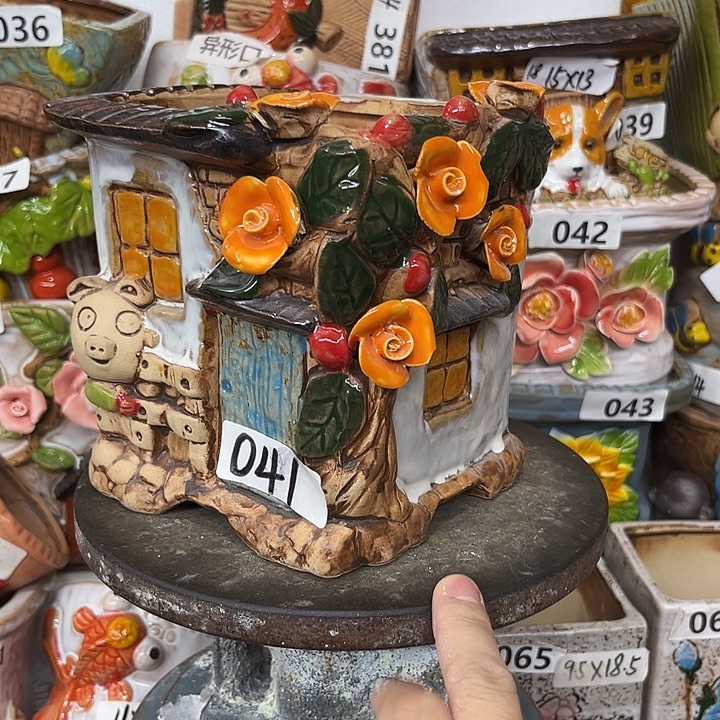 粗陶材质多肉花盆