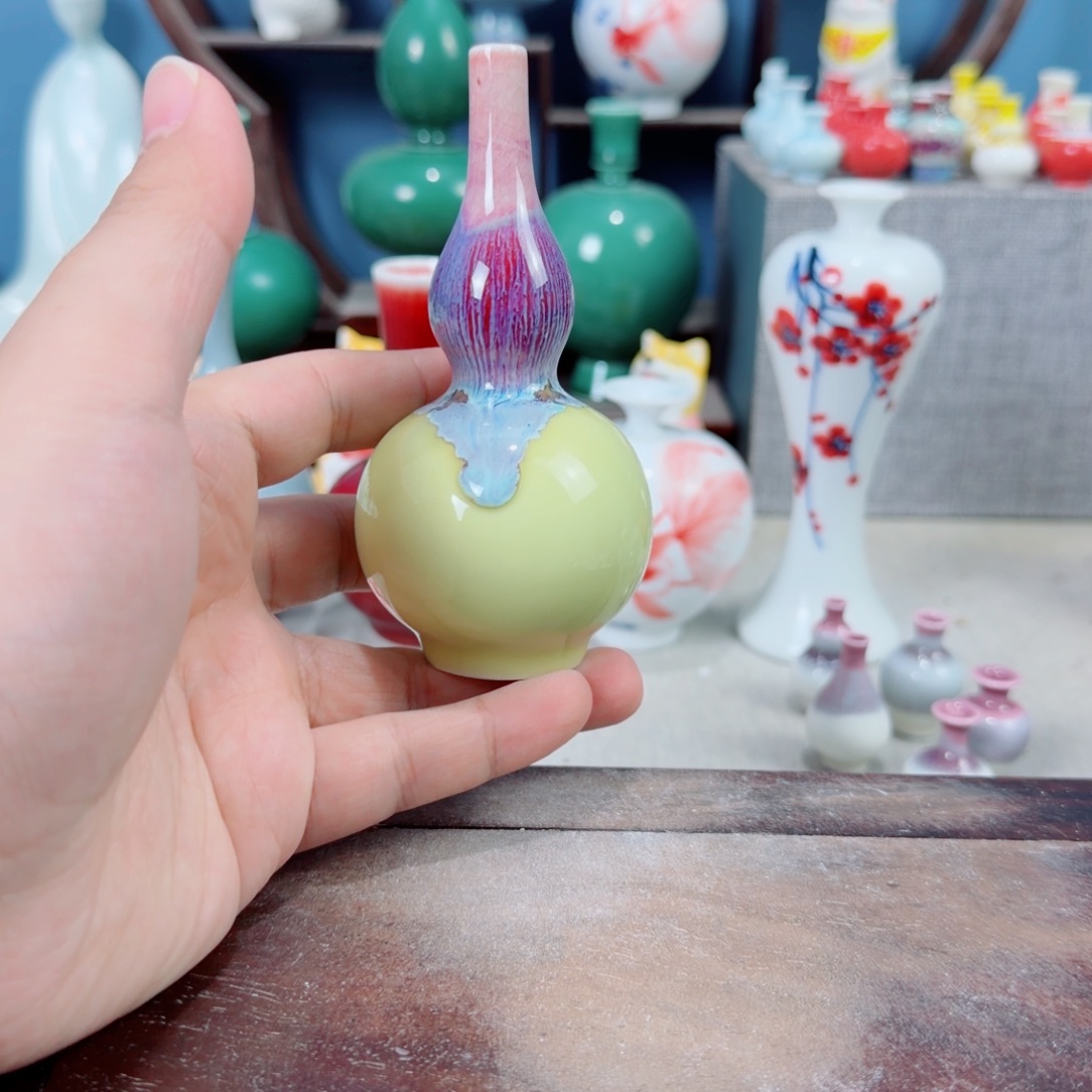 陶瓷手工小花器摆件