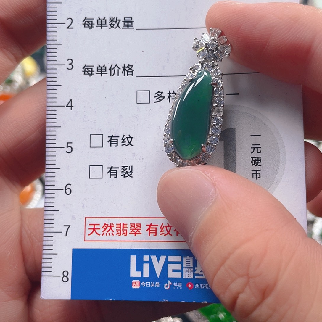 翡翠未镶嵌吊坠(不含链)