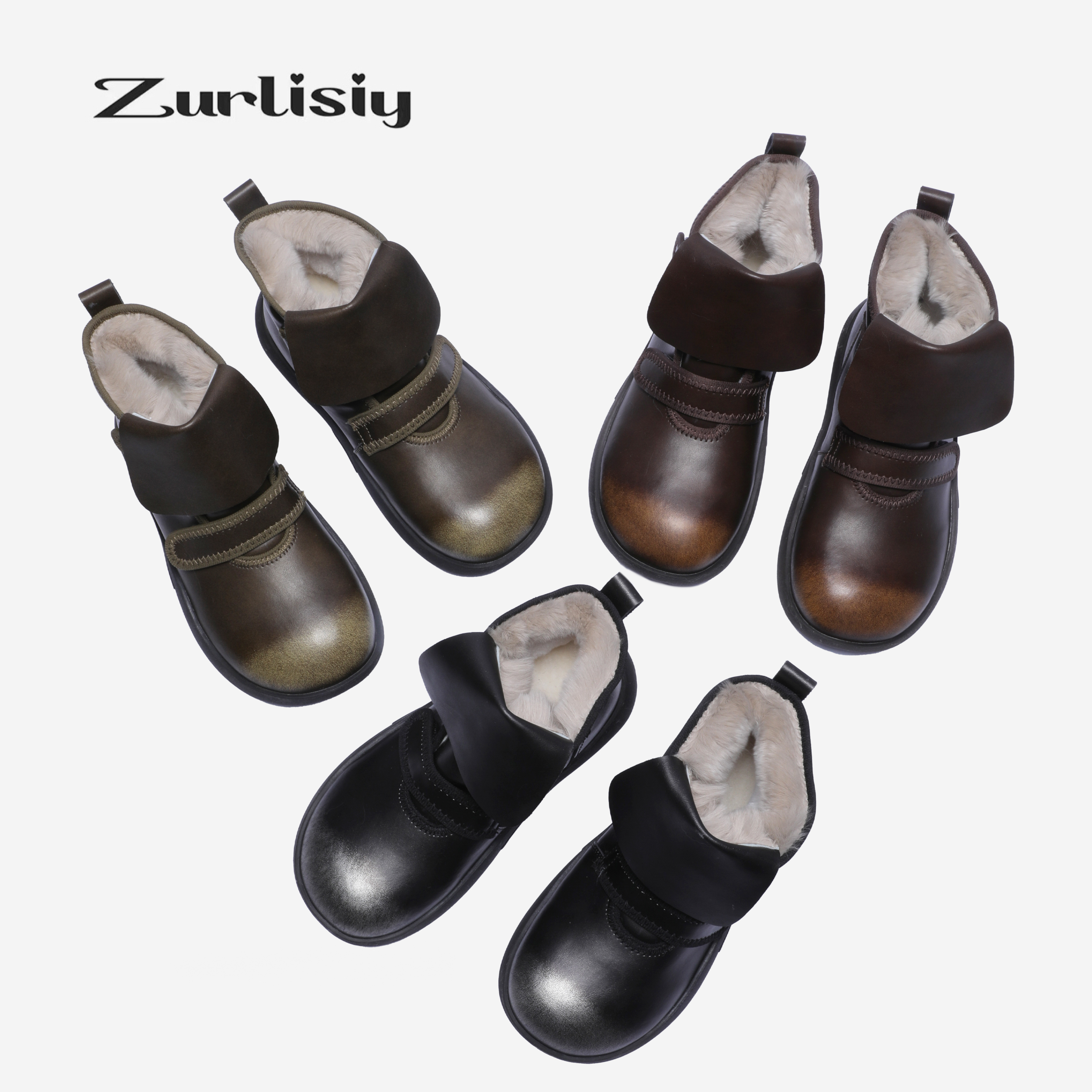 原创新品首发真皮棉鞋2025年新款软底防滑轻便女棉鞋5L353