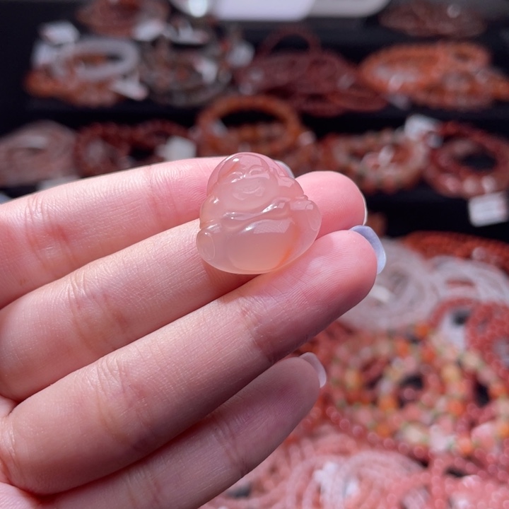 南红玛瑙未镶嵌配饰宝宝佛2219打孔备注