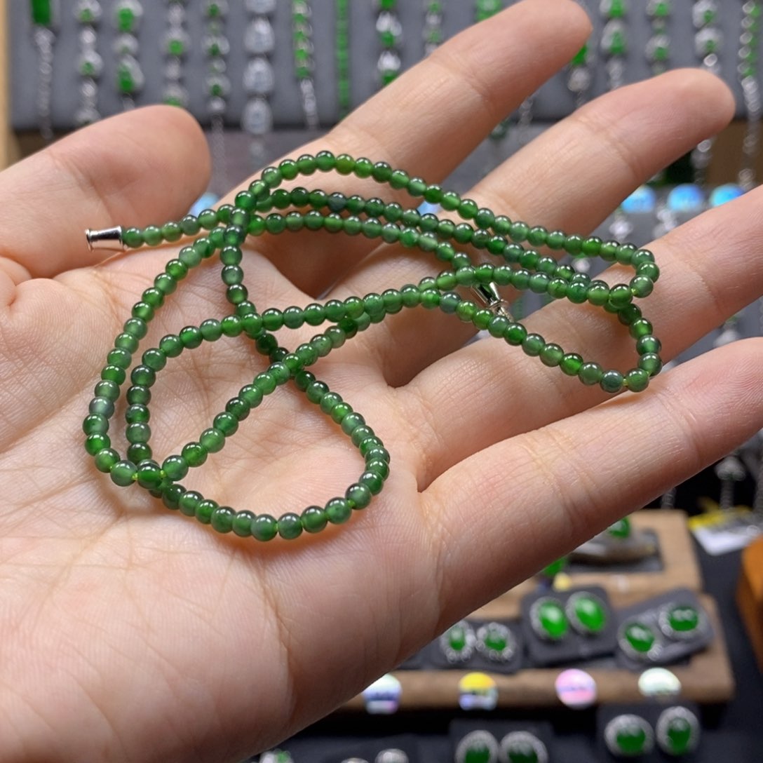 颈饰未镶嵌翡翠梦*呀3mm