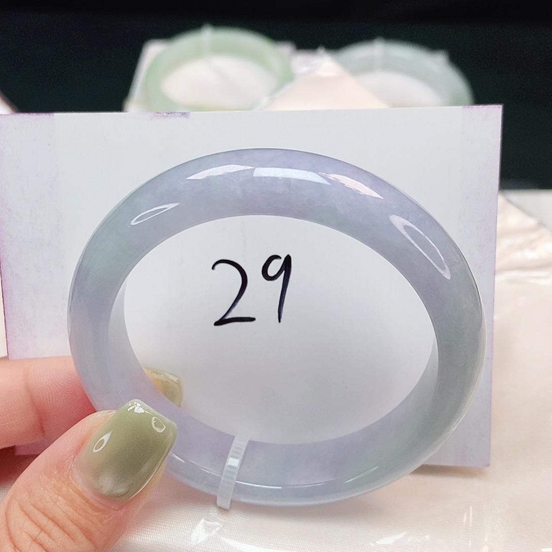 翡翠手镯未镶嵌 正圈52