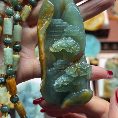 岫玉挂件未镶嵌挂件