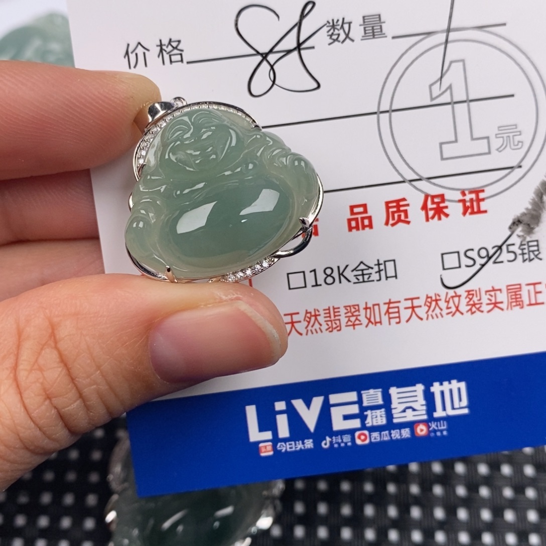 翡翠银S925镶嵌颈饰