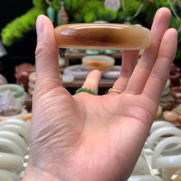 查罗石合金手镯（开口镯）57.8