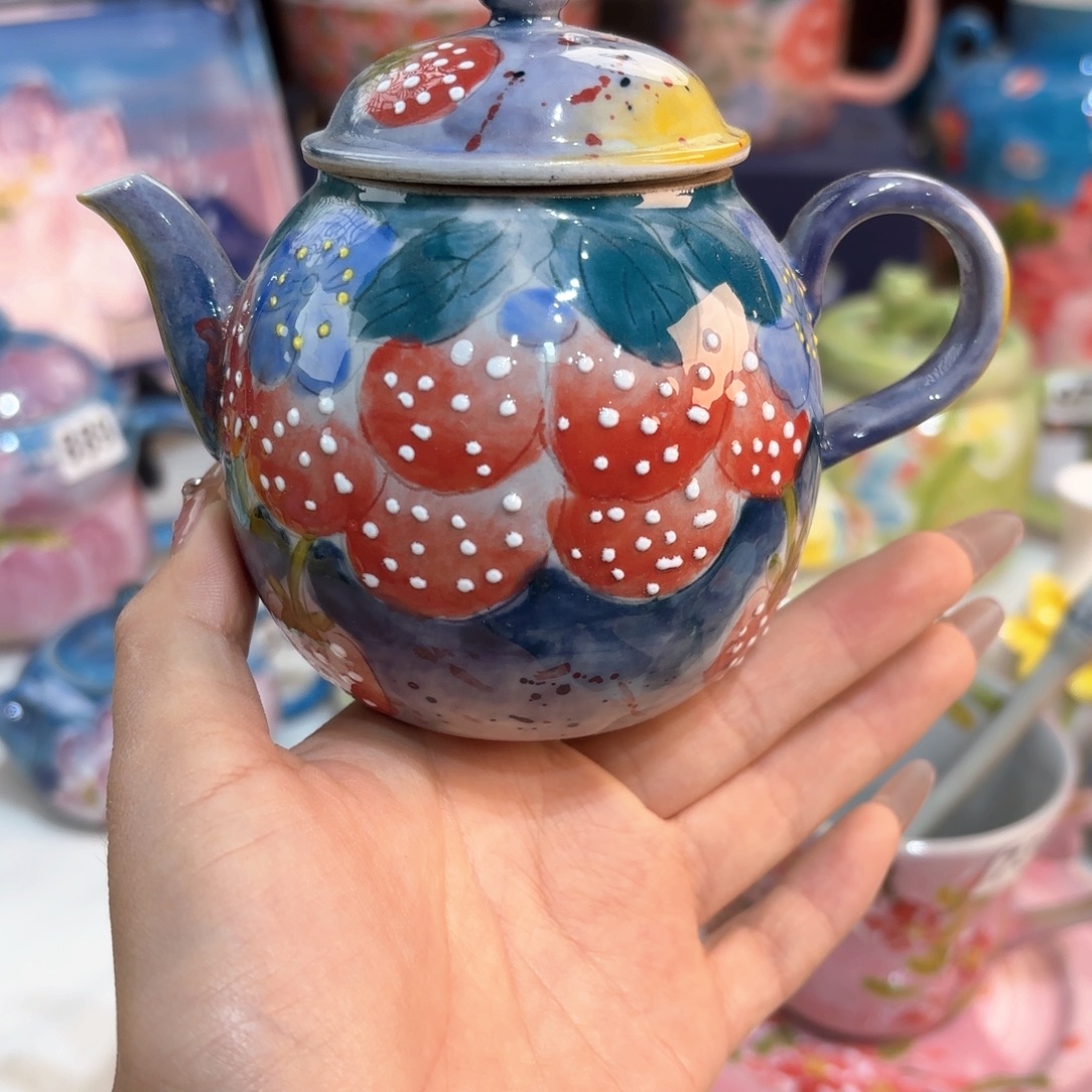 景德镇手绘高温釉下彩陶瓷茶具