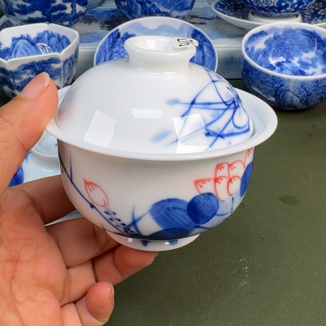 陶景德镇纯手绘茶具圆圆276