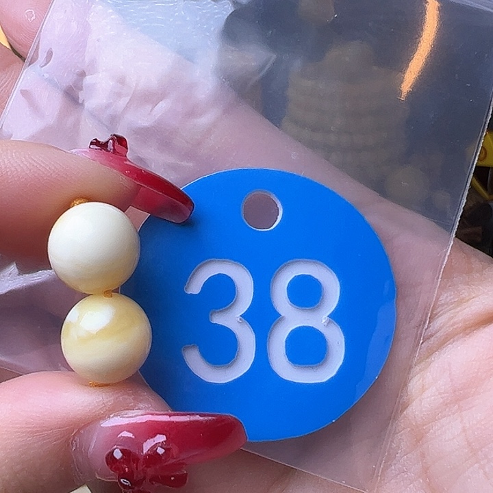 蜜蜡裸石未镶嵌10mm 白蜡 圆珠对珠