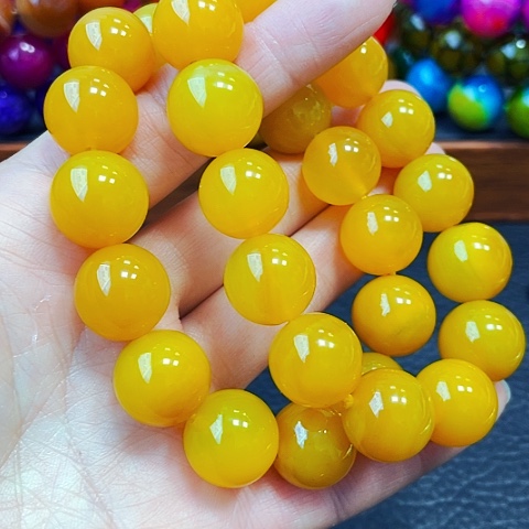 玛瑙/玉髓手链未镶嵌雪玉龙皇参16