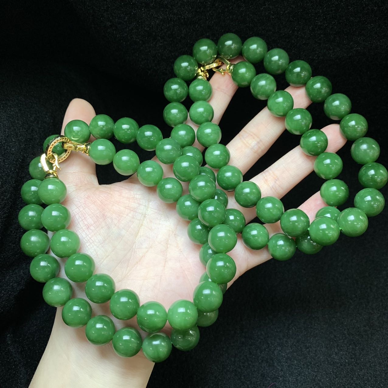 【小宝珠宝】6  T94321-和田玉项链-多样性发一件-11.5mm