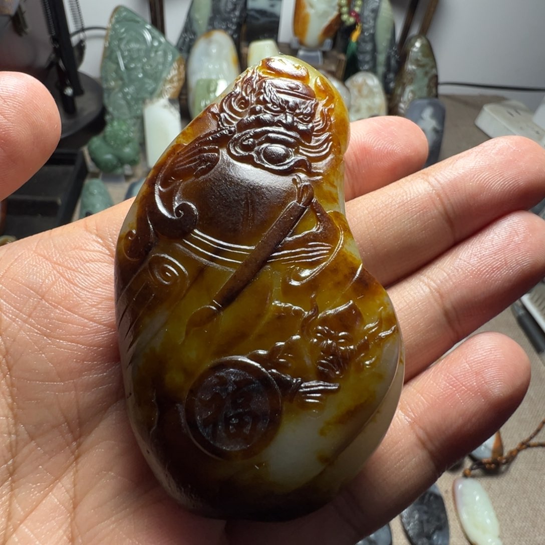 和田玉未镶嵌挂件钟馗